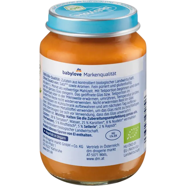 babylove Menu Spaghetti Bolognese Vanaf De 5e Maand 190 g