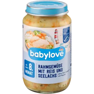 Babylove babylove Menu Roomgroenten Met Rijst En Koolvis Vanaf De 8e Maand