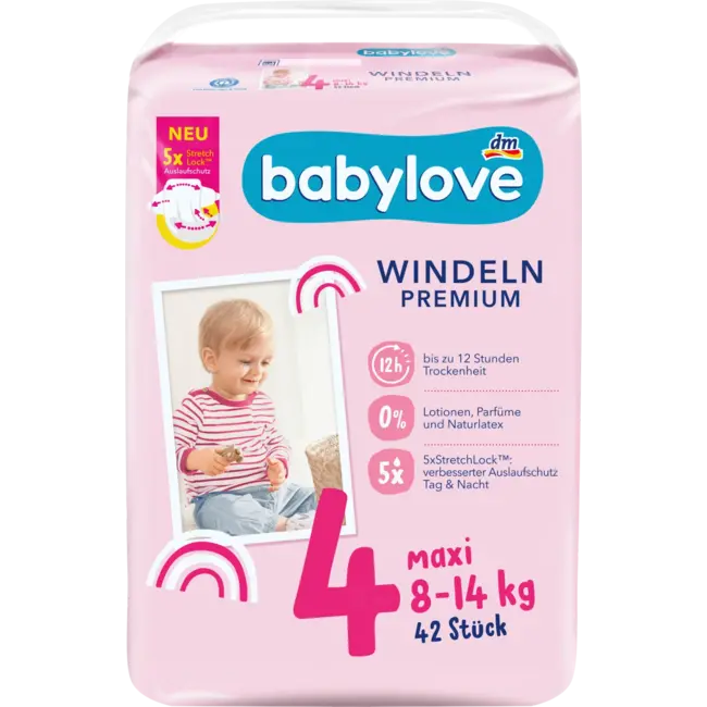 babylove Windeln Gr. 4 (8-14 Kg) 42 St