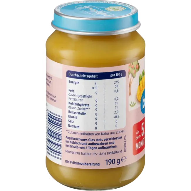babylove Vruchten Mango & Kiwi In Appel Vanaf De 5e Maand 190 g