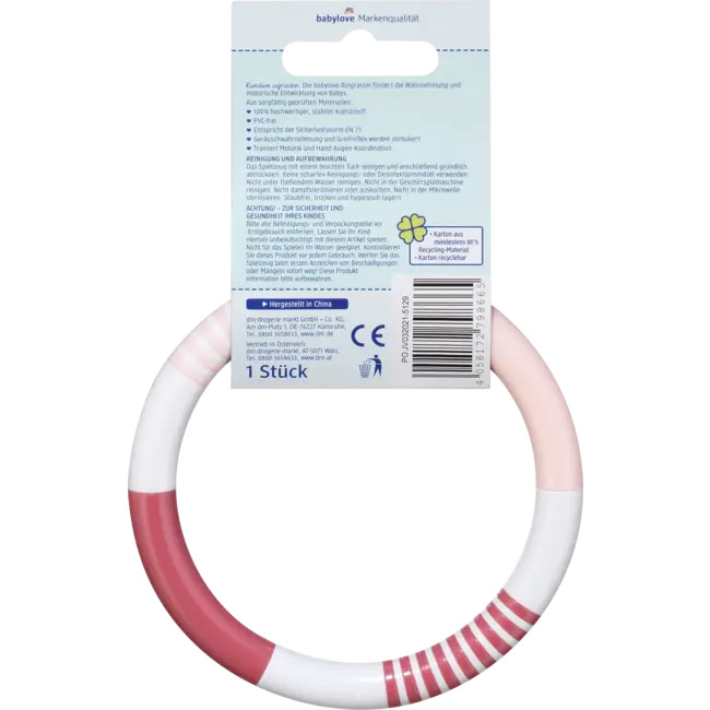 babylove Roze Ringrassel 1 St