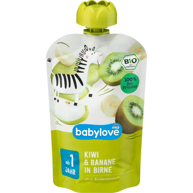 babylove Quetschie Kiwi & Banaan In Peer Vanaf 1 Jaar 100 g
