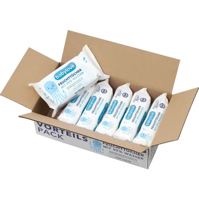 babylove Natte Doekjes Met 99% Water (6x80 St) 480 St
