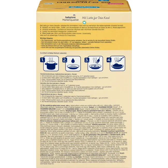 babylove Graanpap Bio 3 Korrels Vanaf De 6e Maand 400 g