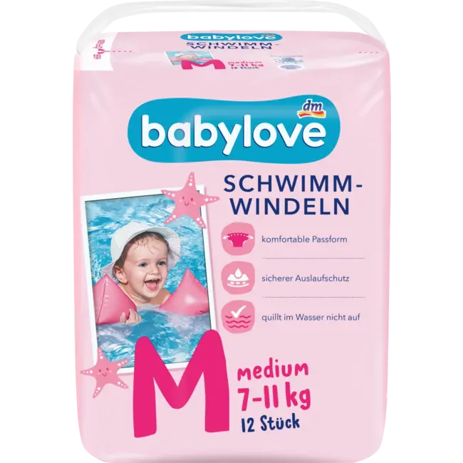 babylove Zwemluiers Maat M (7-11 Kg) 12 St