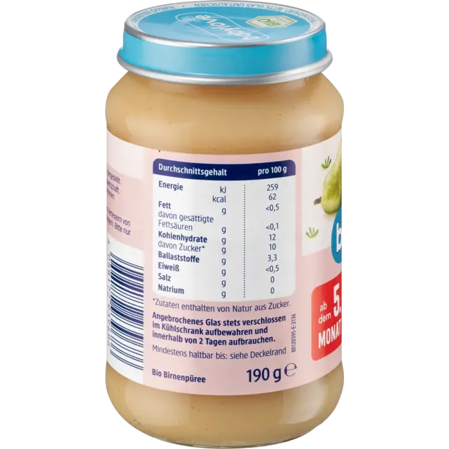 babylove Vruchten Peer Puur Vanaf De 5e Maand 190 g