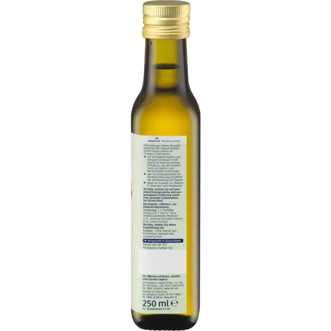 babylove Babyvoedingolie Biologische Koolzaadolie Vanaf De 5e Maand 250 ml