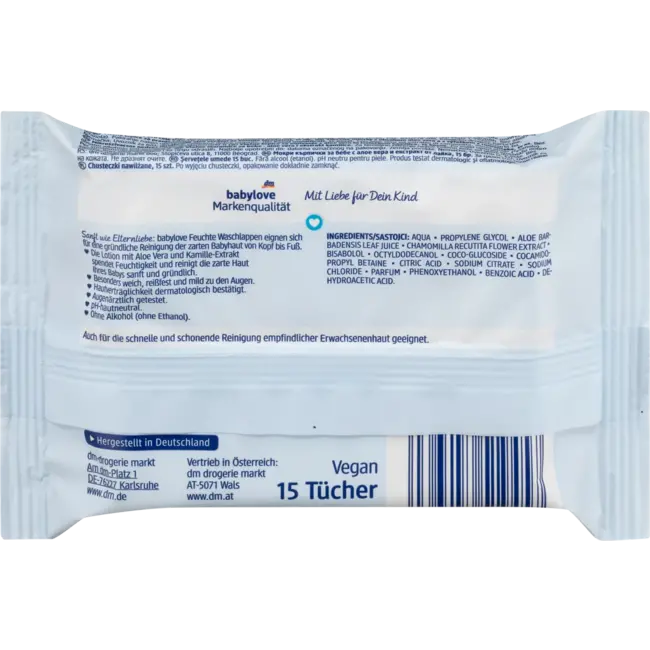 babylove Vochtige Washandjes 15 St