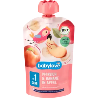 Babylove babylove Quetschie Perzik & Banaan In Appel Recyclebaar Vanaf 1 Jaar