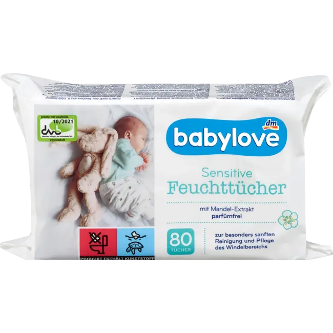babylove Natte Doekjes Sensitive 4x80 Stuks 320 St
