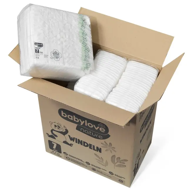 babylove nature Luiers Maat 7, XXL (vanaf 16 Kg), Maandverpakking 144 St