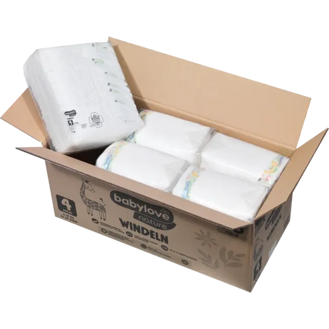 babylove nature Windeln Gr. 4, Maxi (8-14 Kg), Monatspack 170 St