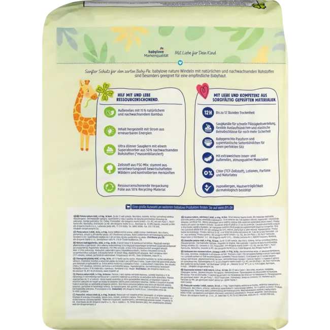 babylove nature Windeln Gr. 3, Midi (4-9 Kg) 36 St