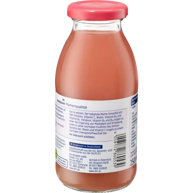 babylove mama Smoothie Appel, Banaan, Aardbei & Vlierbessen 250 ml