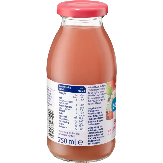 babylove mama Smoothie Appel, Banaan, Aardbei & Vlierbessen 250 ml