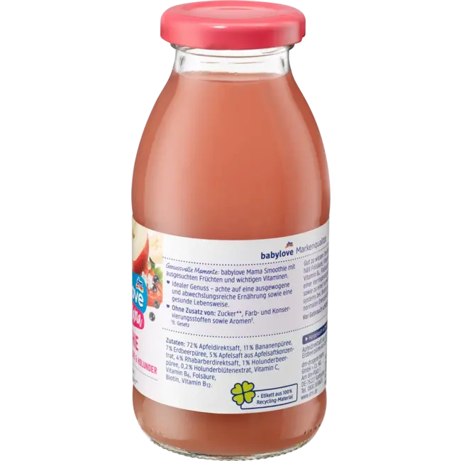 babylove mama Smoothie Appel, Banaan, Aardbei & Vlierbessen 250 ml