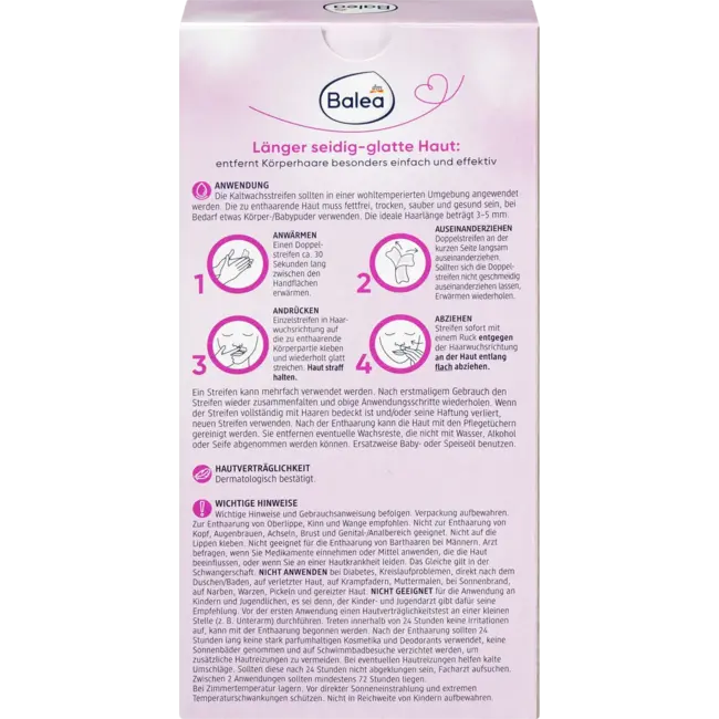 Balea Koude Waxstrips Gezicht 20 St