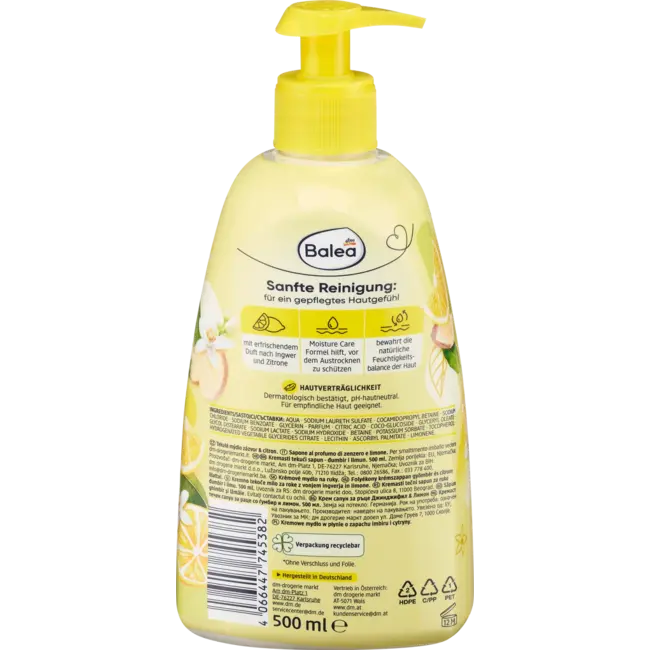 Balea Vloeibare Zeep Ginger & Lemon 500 ml