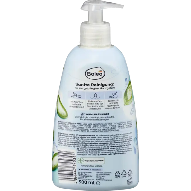 Balea Crèmezeep Sensitive 500 ml