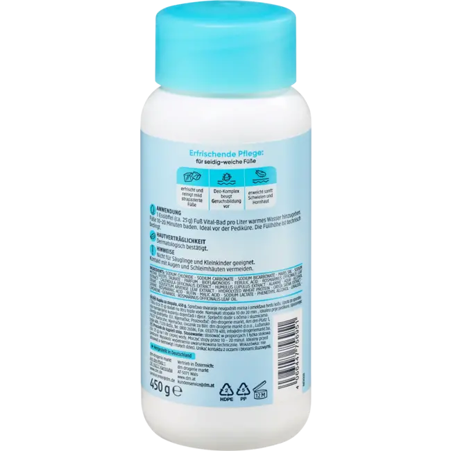 Balea Voetbad Vitaalbad Verzorgende Verfrissing 450 g