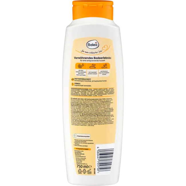 Balea Schuimbad Melk & Honing 750 ml