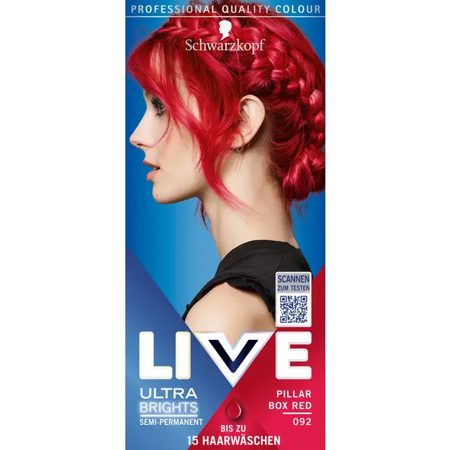 Schwarzkopf LIVE Ultra Brights 092 Pillar Box Red 1 St