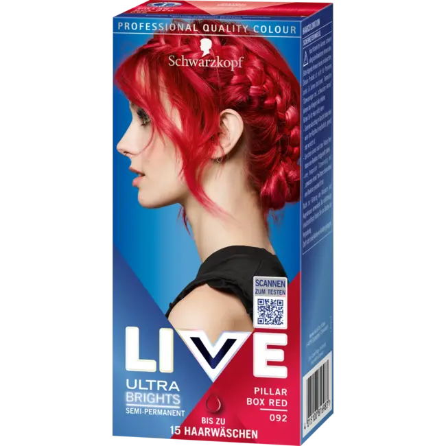Schwarzkopf LIVE Ultra Brights 092 Pillar Box Red 1 St