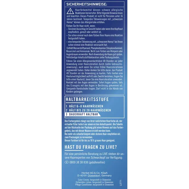 Schwarzkopf LIVE Haarverf 077 Caramel Copper 1 St