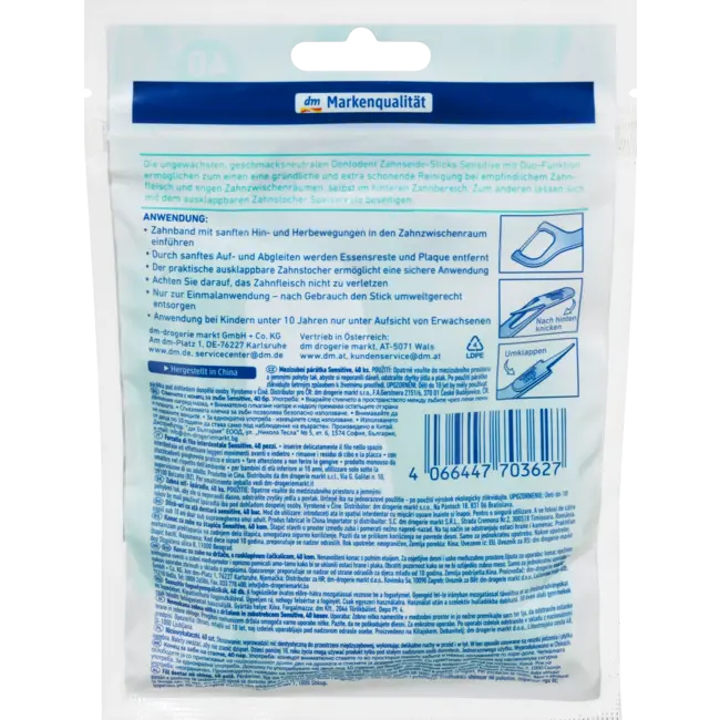 Dontodent Tandenflossticks Sensitive 40 St