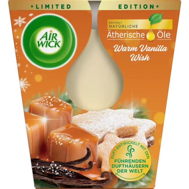AirWick Geurkaars in Glas Warm Vanilla Wish 220g 1 St