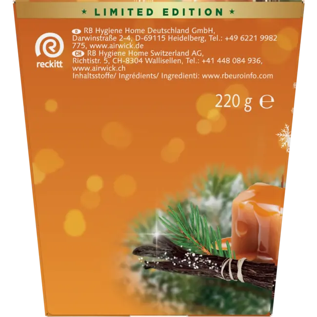 AirWick Geurkaars in Glas Warm Vanilla Wish 220g 1 St