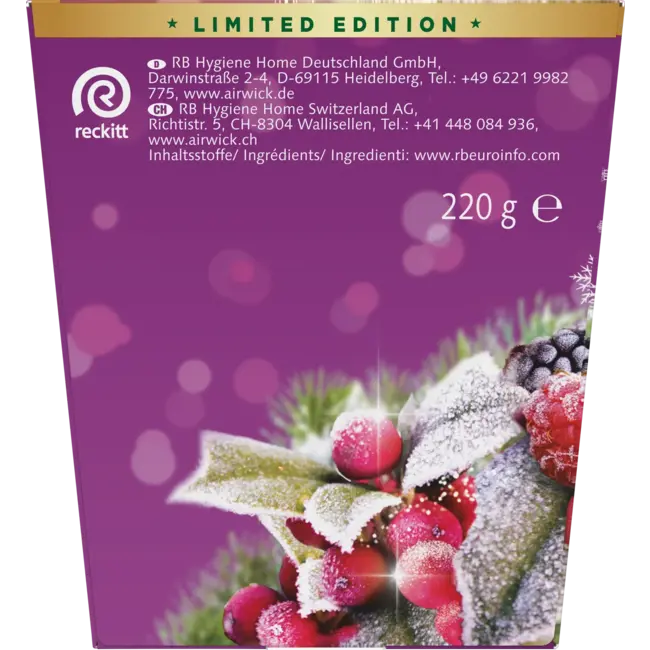 AirWick Geurkaars In Glas Frosted Berry Wonder 220g