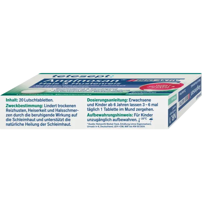tetesept Anginosan Keel- en Hoesttabletten 20 St