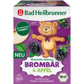 Bad Heilbrunner Bad Heilbrunner Kinderthee, Brombeer & Appel (15 Zakjes)
