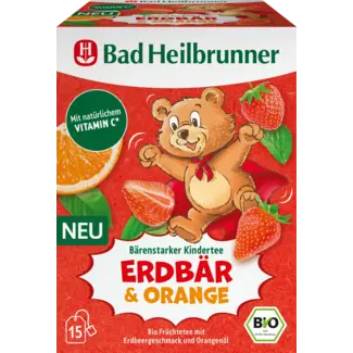 Bad Heilbrunner Bad Heilbrunner Kinderthee, Aardbei & Sinaasappel (15 Zakjes)