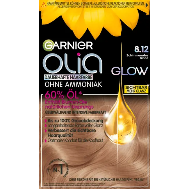 Garnier Olia Haarverf 8.12 Glanzend Blond 1 St