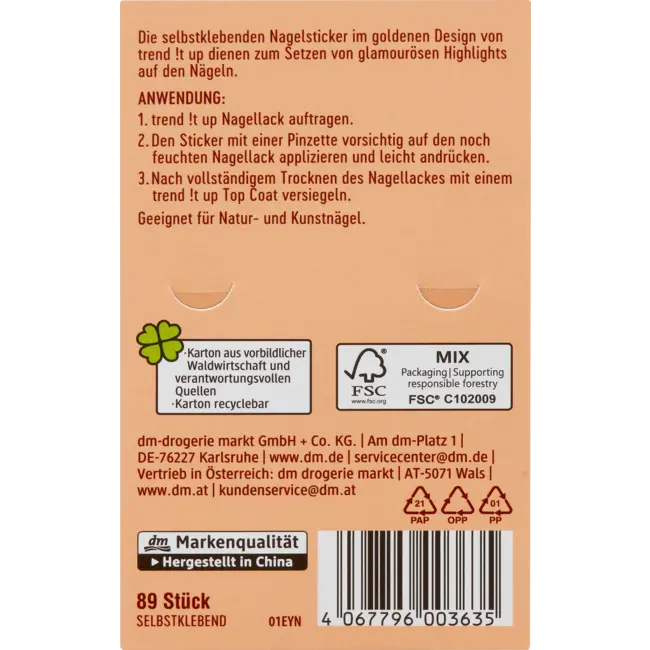 trend !t up Nagelstickerset Never Too Much 89 St