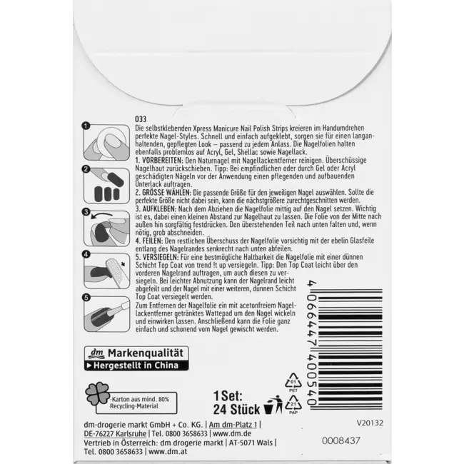 trend !t up Nagelfolie XPRESS Manicure 033 Sprinkle Stars 24 St