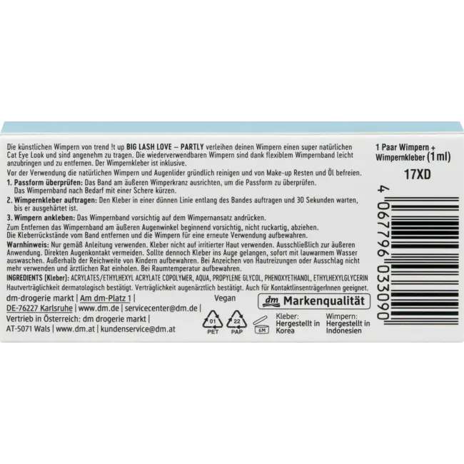 trend !t up Kunstwimpers Big Lash Love Partly (1 Paar) 2 St