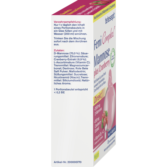 tetesept Femi Complex Mannose plus Cranberry