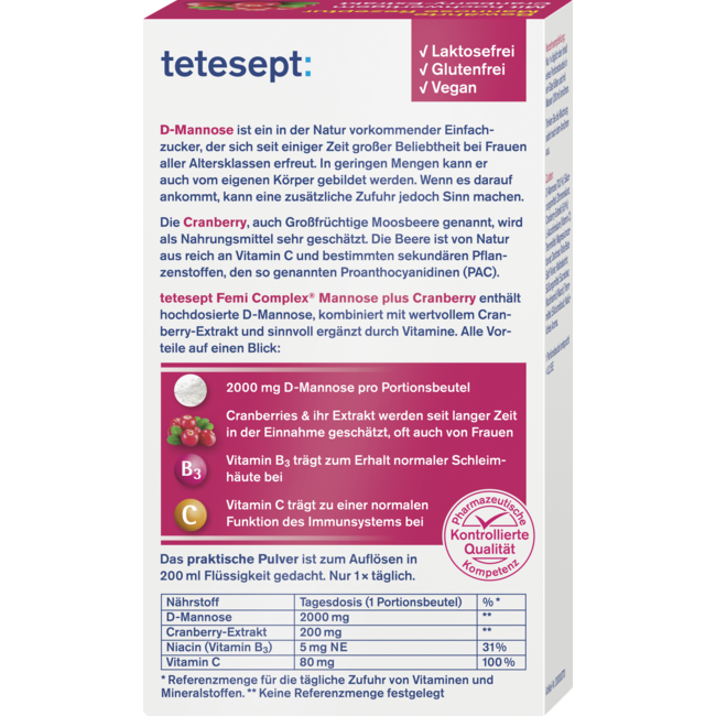 tetesept Femi Complex Mannose plus Cranberry