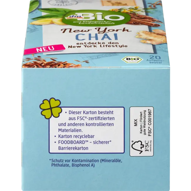 dmBio Rooibostee New York Chai 20 zakjes 40 g