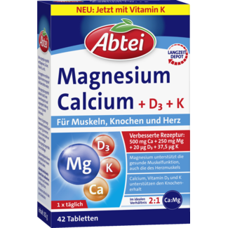 Abtei Abtei Magnesium Calcium + D3 + K Tabletten 42st