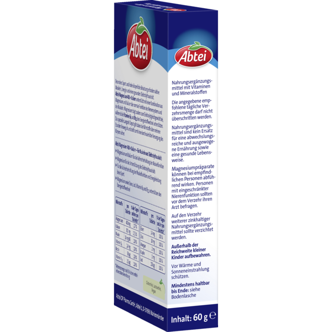 Abtei Magnesium 400 + Kalium Actief Plus Tabletten 30st
