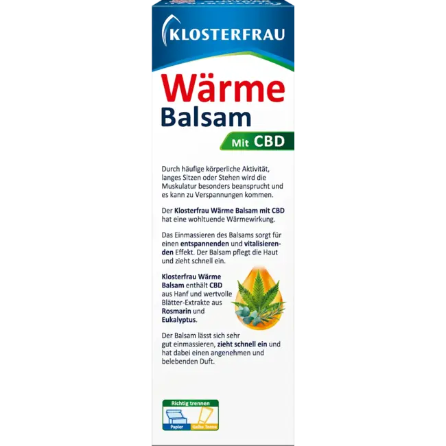 Klosterfrau Warmtebalsem Met CBD 100.0 ml