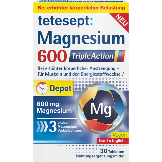 tetesept Magnesium 600 Triple Action Tabletten 30 St 58.9 g