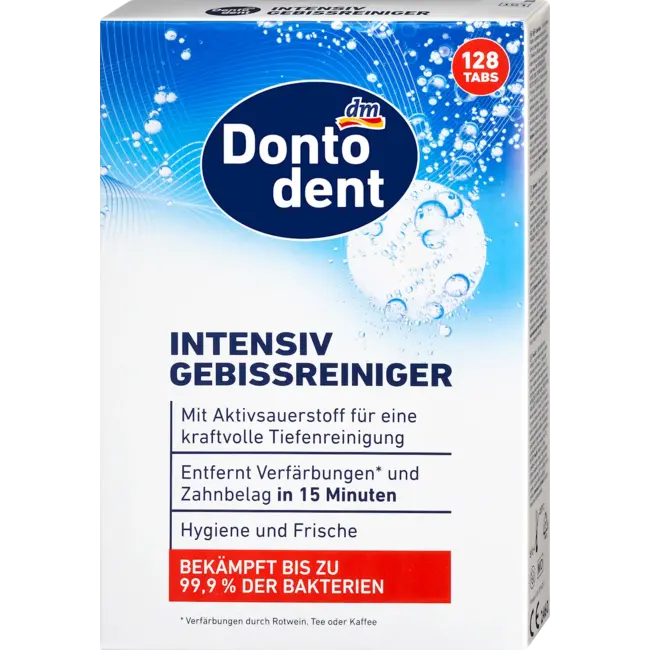 Dontodent Gebitreiniger Tabs Intensief, Voordeelverpakking 128.0 St