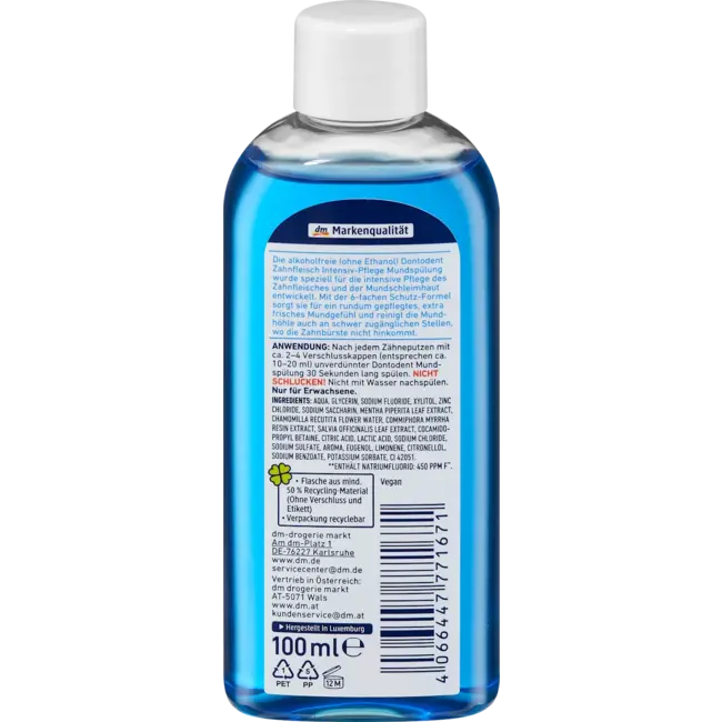 Dontodent Mondspoeling Tandvlees Intensieve Verzorging 100.0 ml