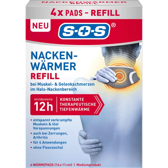 SOS Nekwarmer Warmtepads Refill 4.0 St