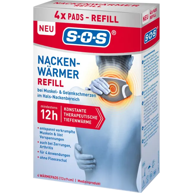 SOS Nekwarmer Warmtepads Refill 4.0 St